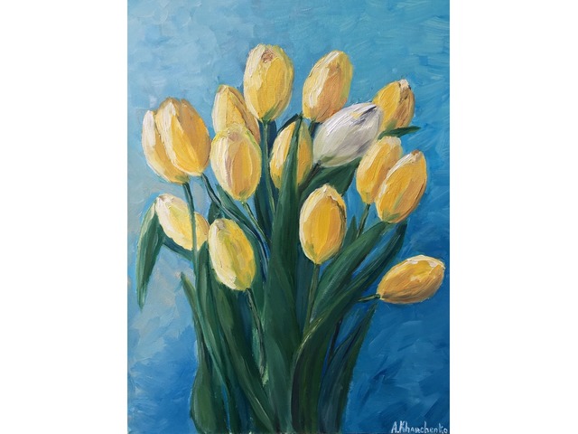 Картина «Белый тюльпан»
