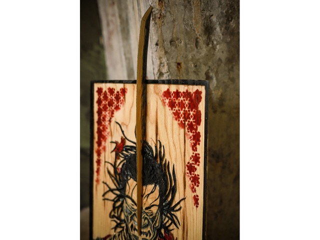 Картина з дерева - Самурай / Ghost of Tsushima (ручна робота)