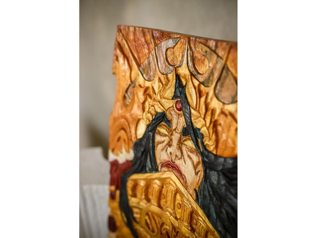 Картина з дерева - Бог-Імператор / Warhammer 40000 (ручна работа)