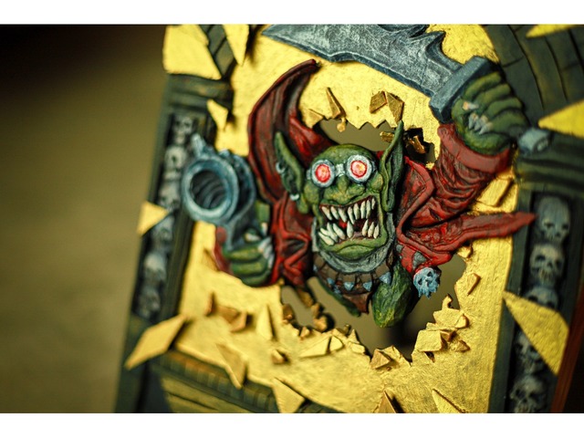 Картина з дерева - Гоблин / Warhammer 40000 (ручна робота)