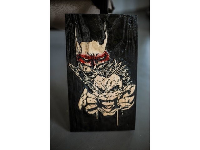 Картина из дерева - Бетмен/Джокер (ручная работа)