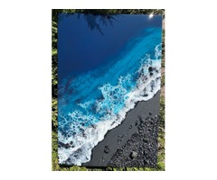 Картина смолой 3д «Черный берег» 40х60см.