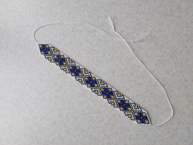 чокер намисто в українському стилі прикраси ручна робота стрічковий гердан