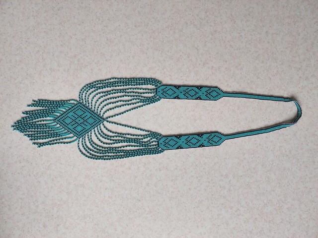 блакитний гердан мавка прикраси ручна робота аксесуари намисто