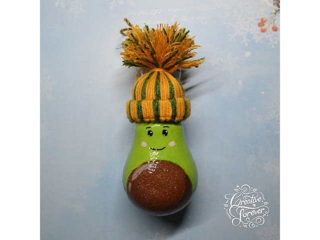 Авокадо з лампочки ялинкова іграшка