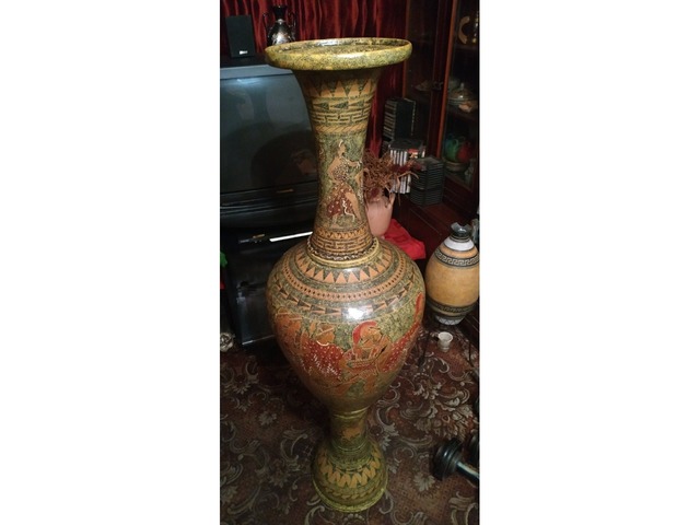 Ваза большая разборная из трех частей-145 см.Античный стиль.Греция.