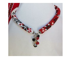 Прикраса із бісеру кольє-джгут 