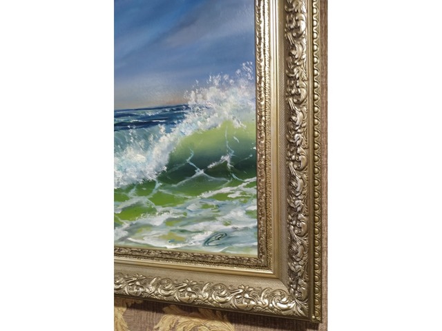 Картина маслом"Бегущие волны"