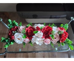 Весільний декор, квіткова композиція на стіл наречених