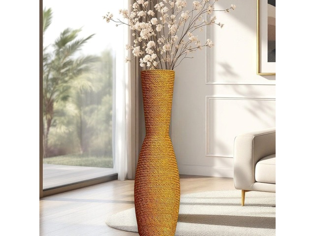 ПІДЛОГОВА ВАЗА В ЗОЛОТИСТОМУ КОЛЬОРІ