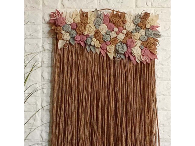 Настінне панно з джуту – етно декор у сільському стилі