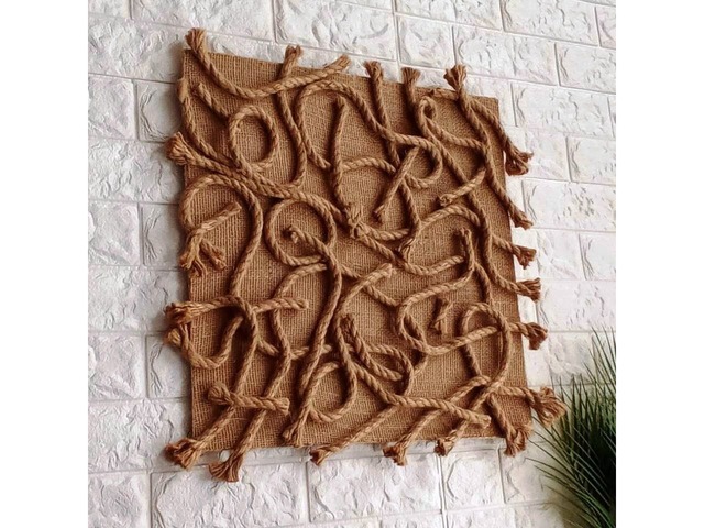 Картина в стилі Fiber Art (60×60 см) – настінний декор лофт