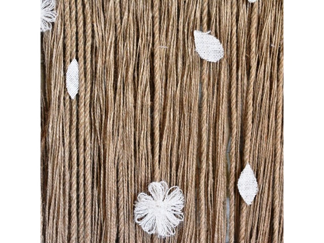 Панно на стіну "Берізка" з джуту та мішковини в стилі рустик, кантрі, еко