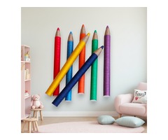 Великі олівці декор для дитячої кімнати. Інтер′єр дитячої кімнати, оформлен