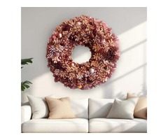 Різдвяні вінки з шишок коричнево-золотистий ручної роботи