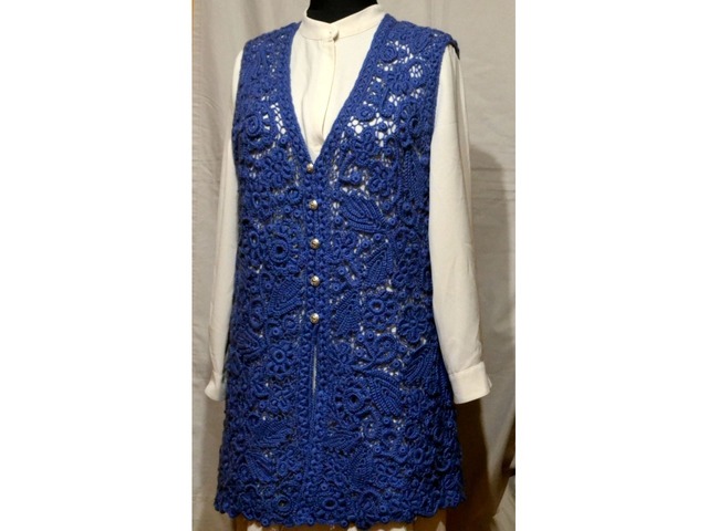 Жилет- Аквамарин