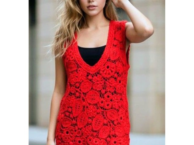 В'язана безрукавка -