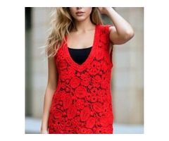 В'язана безрукавка -