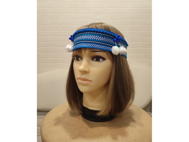 Гуцульське Чільце з помпонами, український ободок