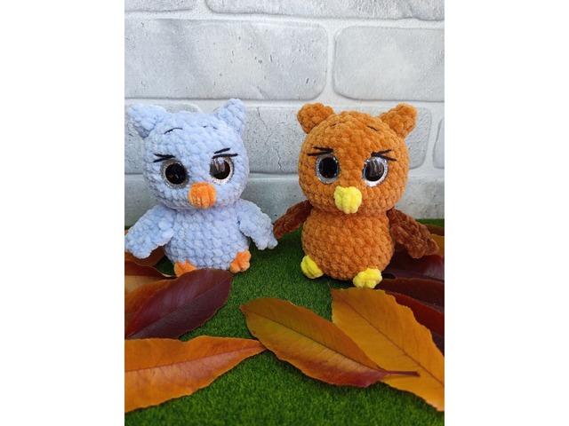 Сова плюшева, м'яка іграшка, ручна робота