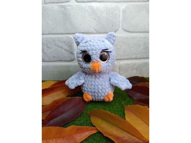 Сова плюшева, м'яка іграшка, ручна робота