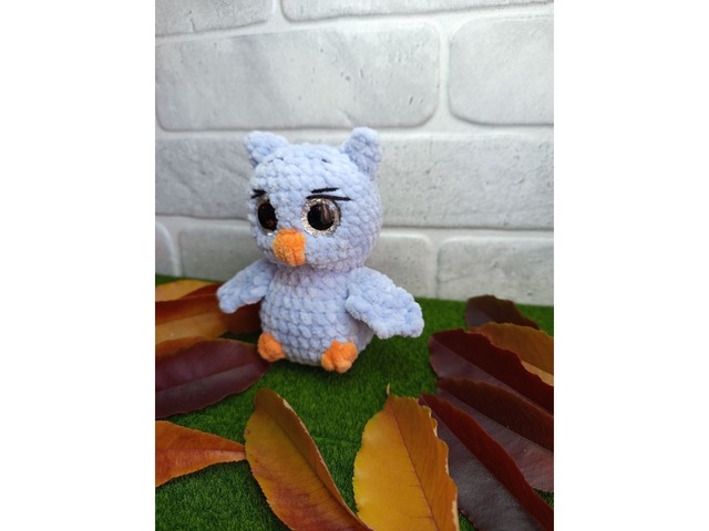 Сова плюшева, м'яка іграшка, ручна робота