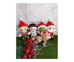 Іграшки на новий рік, ручна робота, санта клаус, грінч, сніговик, ельф
