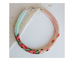 Прикраса із бісеру кольє-джгут 