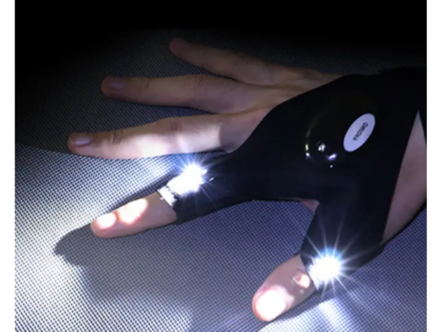 Рукавички - ліхтарик (на батарейках)   -   нові   Для риболо