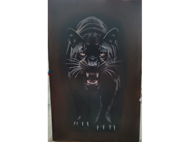 "Пантера"- декупаж на дереві