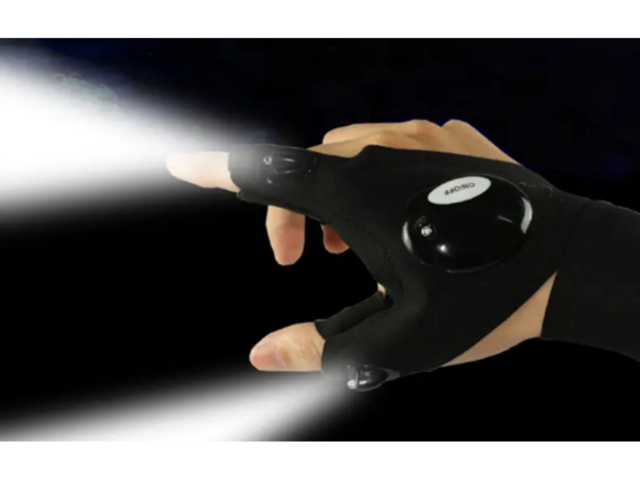 Рукавички - ліхтарик (на батарейках)   -   нові