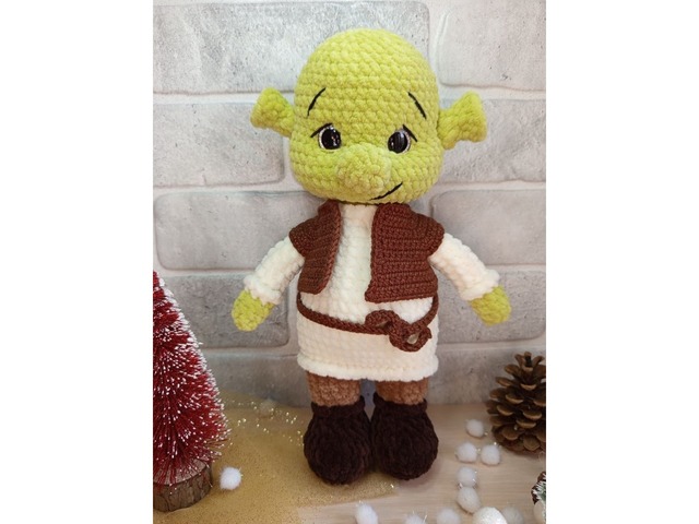Шрек плюшева іграшка, ручна робота