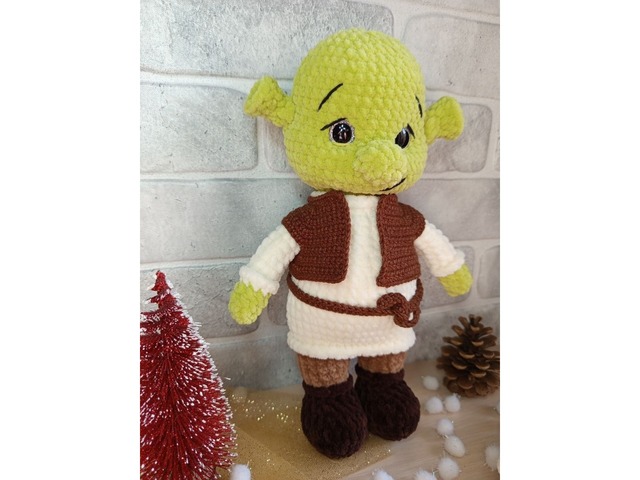 Шрек плюшева іграшка, ручна робота