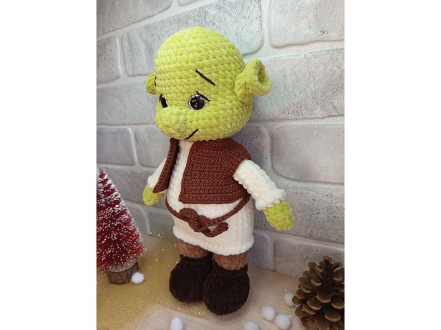 Шрек плюшева іграшка, ручна робота