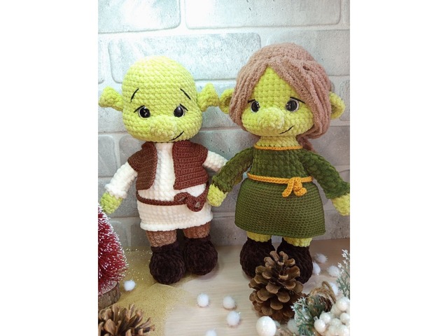 Шрек плюшева іграшка, ручна робота