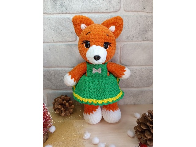 Лисичка плюшева, ручна робота