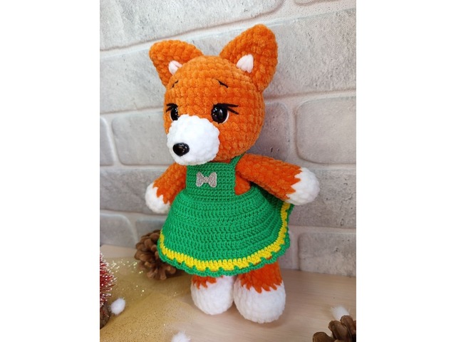 Лисичка плюшева, ручна робота