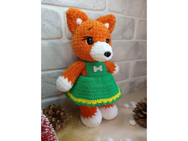 Лисичка плюшева, ручна робота