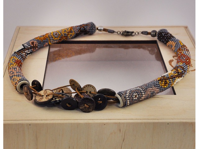 Прикраса із бісеру кольє-джгут "Time"