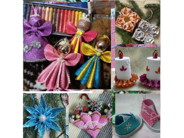 Новорічні іграшки із фоамірану