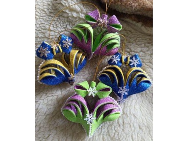 Новорічні іграшки із фоамірану