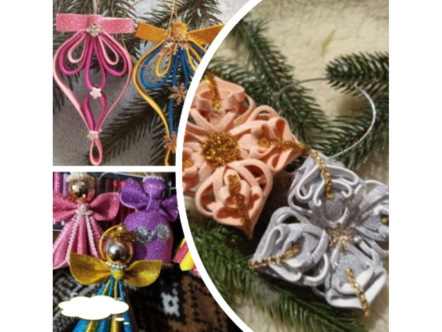 Новорічні іграшки із фоамірану