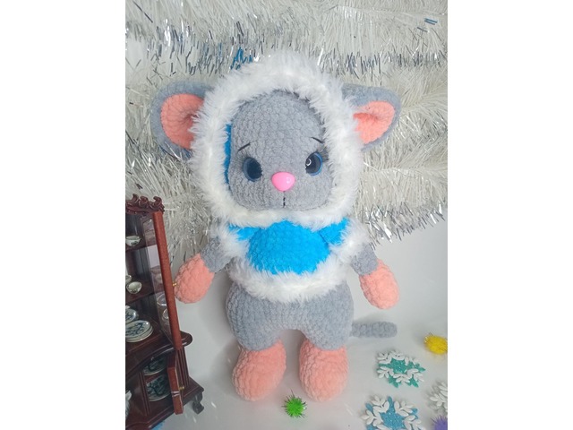 Мишка мяка вязана іграшка