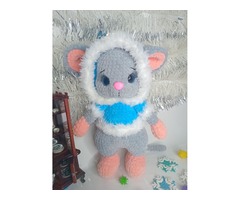 Мишка мяка вязана іграшка