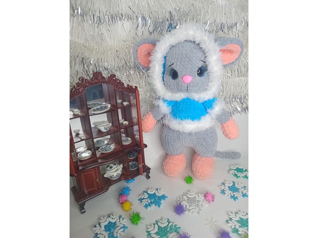 Мишка мяка вязана іграшка