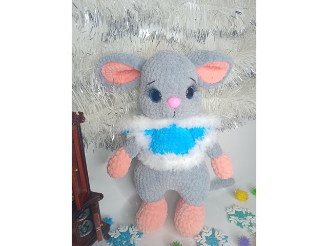 Мишка мяка вязана іграшка