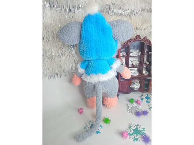 Мишка мяка вязана іграшка