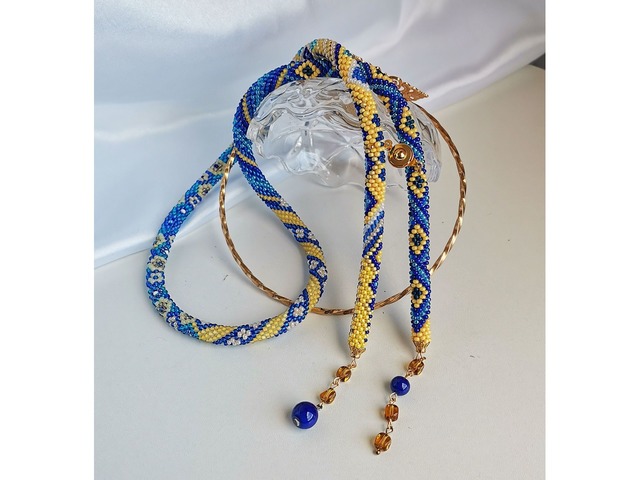 Прикраса із бісеру джгут- ларіат "Сузір'я надії"