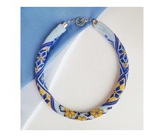 Прикраса із бісеру кольє-джгут 