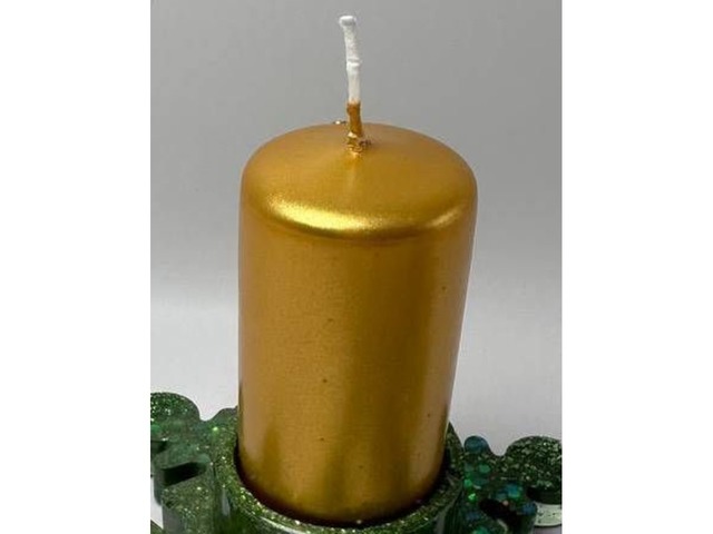 Підсвічник з епоксидної смоли "Сніжинка" зі свічкою.